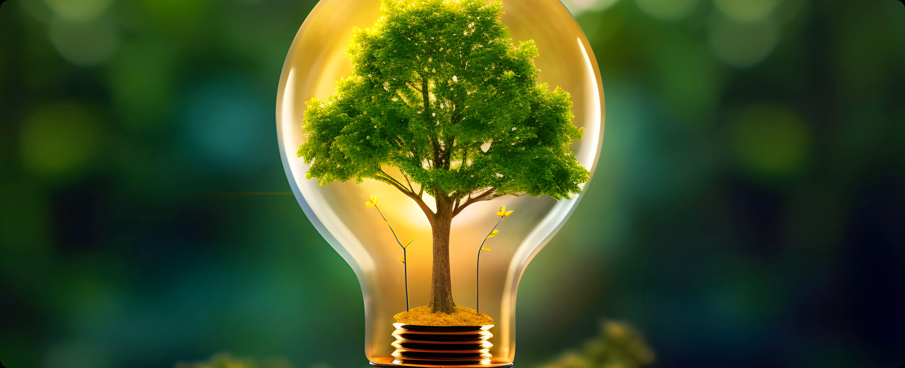 Arte digital, arbol con un circuito de fondo, simbolizando la consultoría ESG